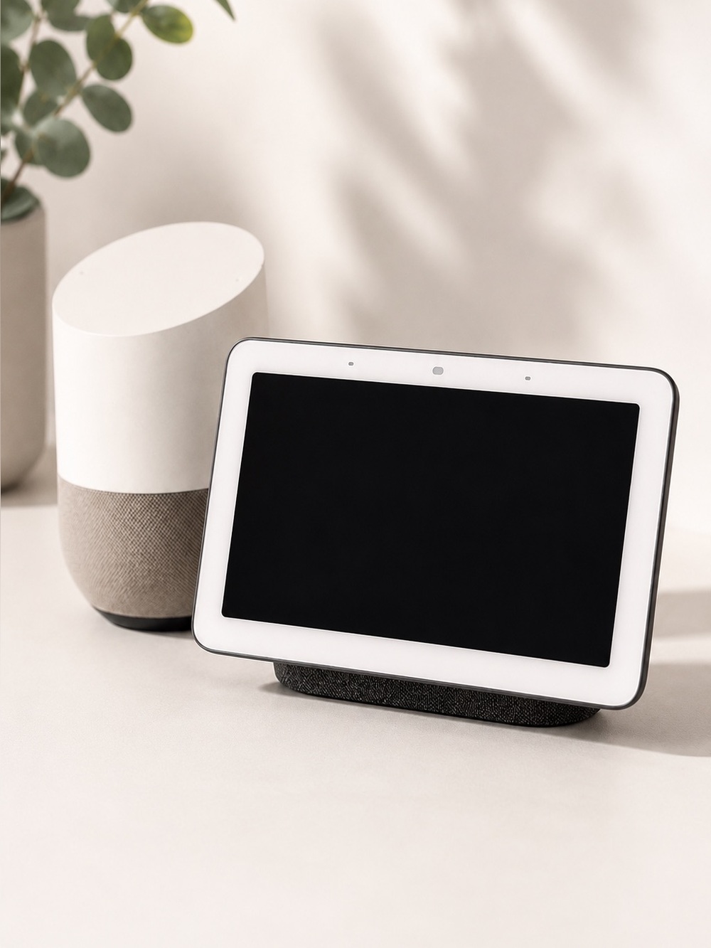 Google Nest Hub Smart Display & Google Home Voice Assistant Speaker Bundle